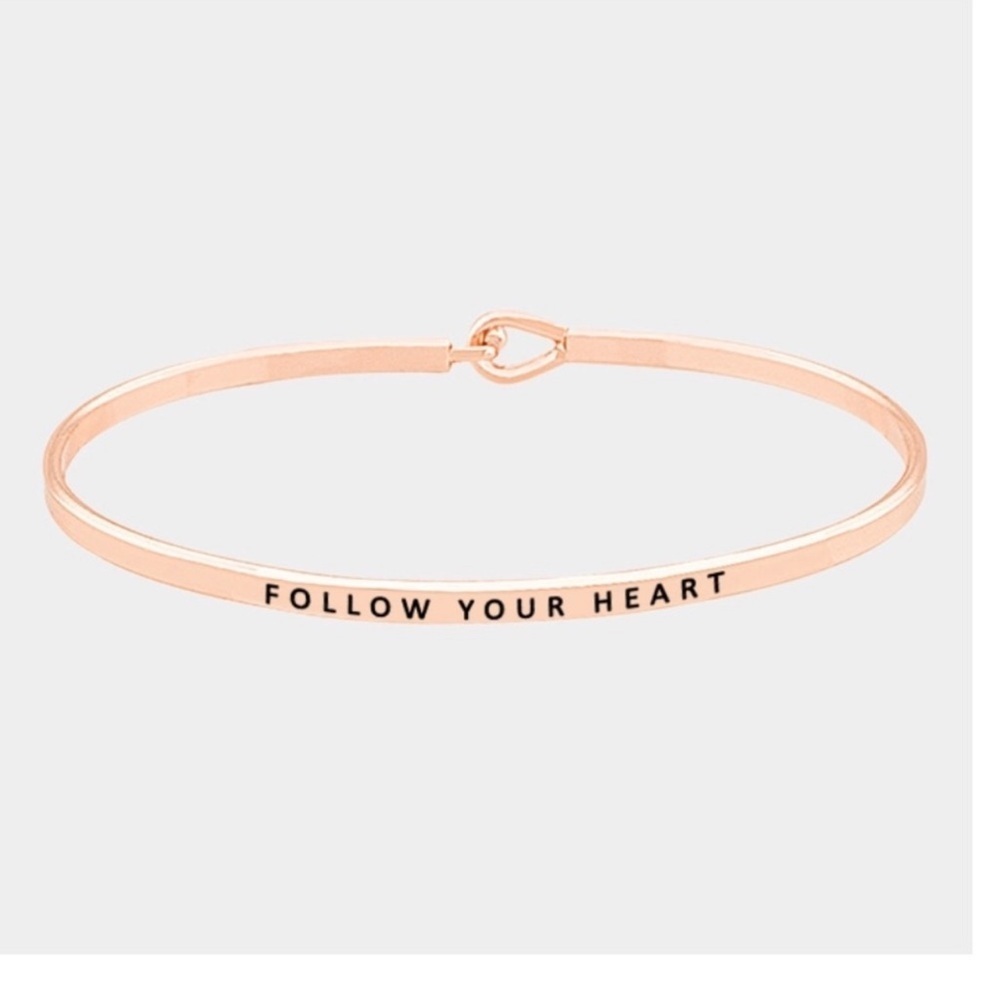 Message Minimalist Bangle Bracelet